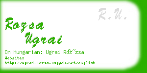 rozsa ugrai business card